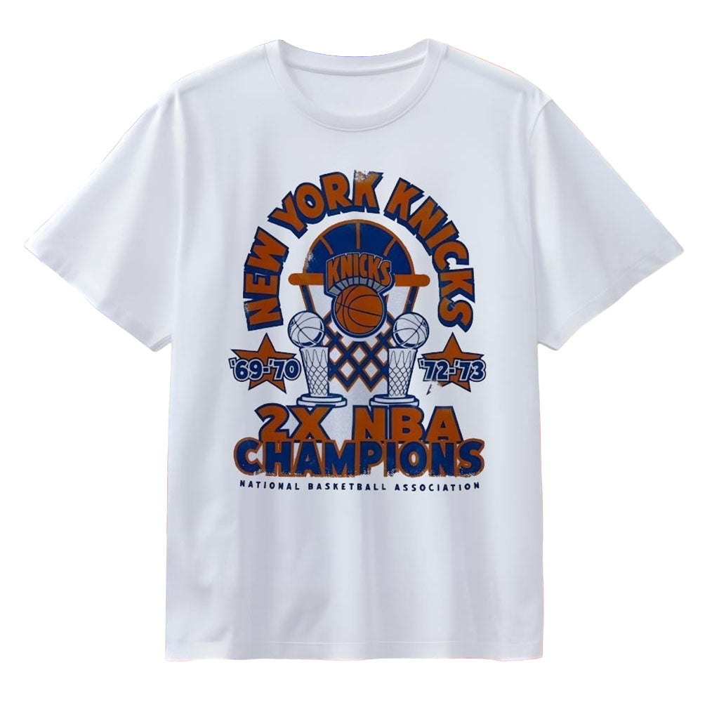 New York Knicks 2X Champions 1969 To 70 And 1972 To 73 T-Shirt Knicks Merch Basketball Fan Gift