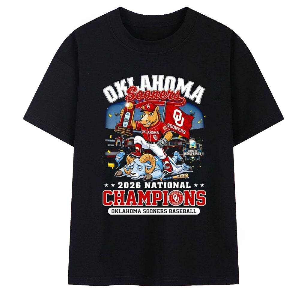Oklahoma Sooners 2026 National Champions T-Shirt Oklahoma Sooners Merch Baseball Fan Gifts