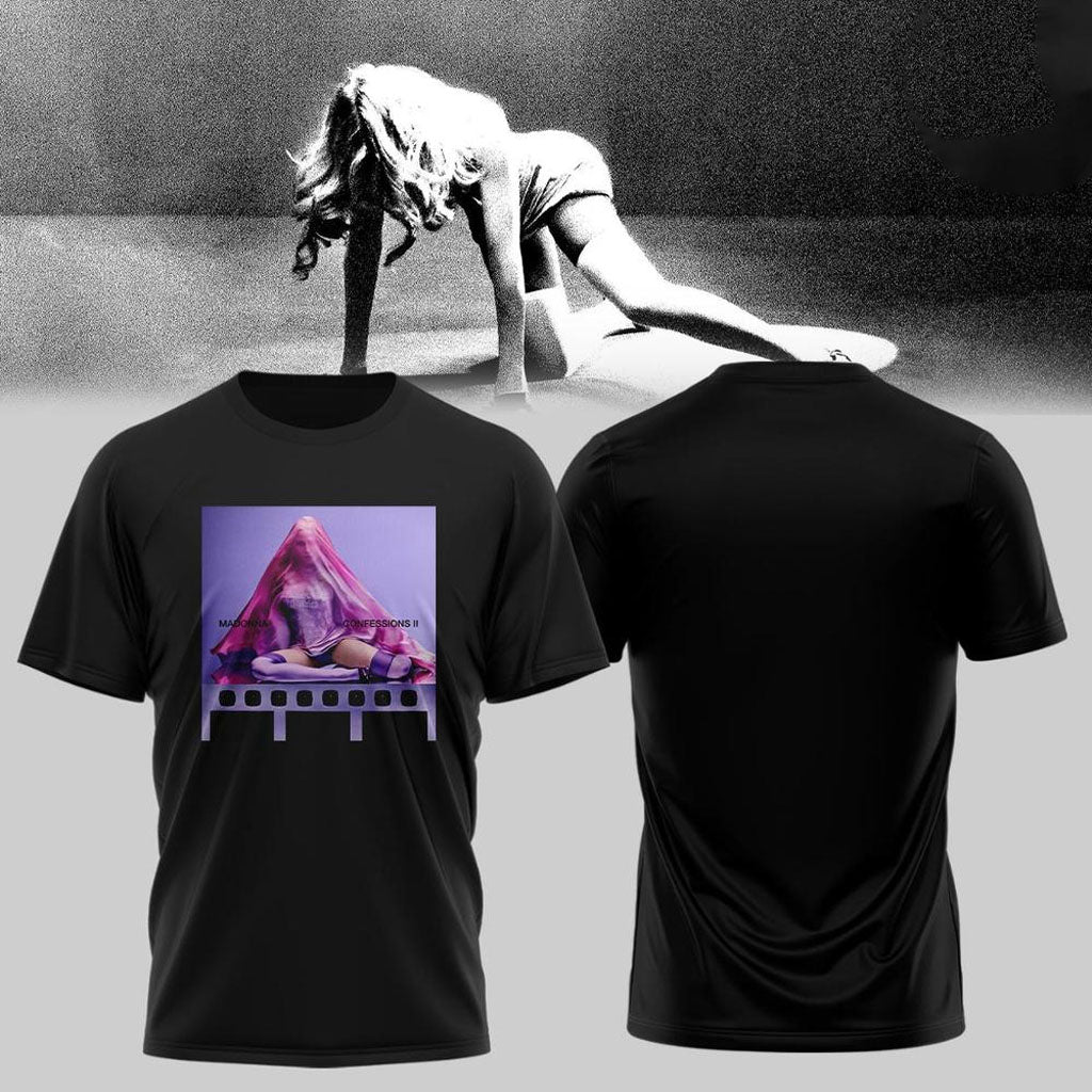 Madonna Confessions II Album T-Shirt Black Madonna Merch 2026 Presents For Music Lovers