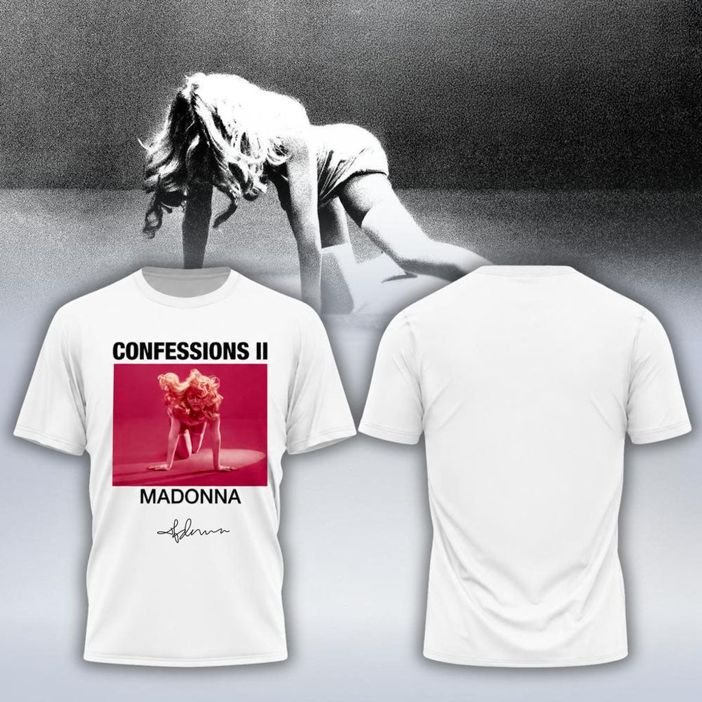 Madonna Confessions II Album T-Shirt Iconic Pink Cover Art Shirt Madonna Merch Fan Gifts