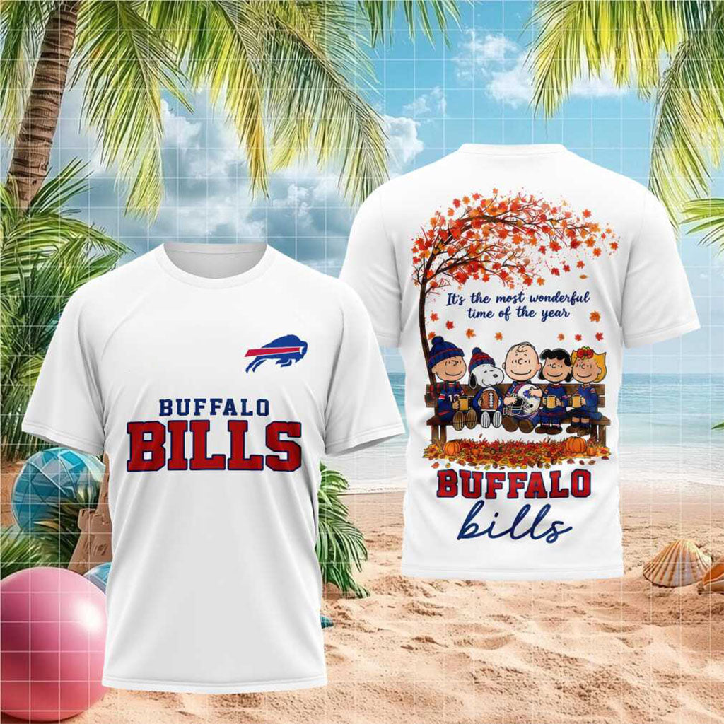 Buffalo Football Peanuts Snoopy Fall Autumn Shirt Buffalo Bills Merch Gift For Fans