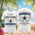 Dallas Cowboys God First Family Second Football Shirt Dallas Cowboys Merch Gift For Fan