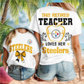 Pittsburgh Steelers Retired Teacher Heartbeat Apple Shirt Steelers Merch Teacher Gift Ideas