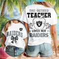 LV Raiders Retired Teacher Apple Bow Shirt 2026 Raiders Merch Best Presents For Teachers