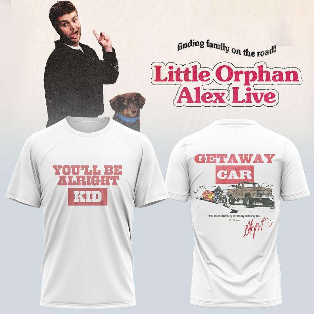 Alex Warren Merch Finding Family On The Road Tour 2026 T-Shirt You_ll Be Alright Kid Shirt